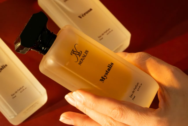 Novalis Mystalis perfume in hand