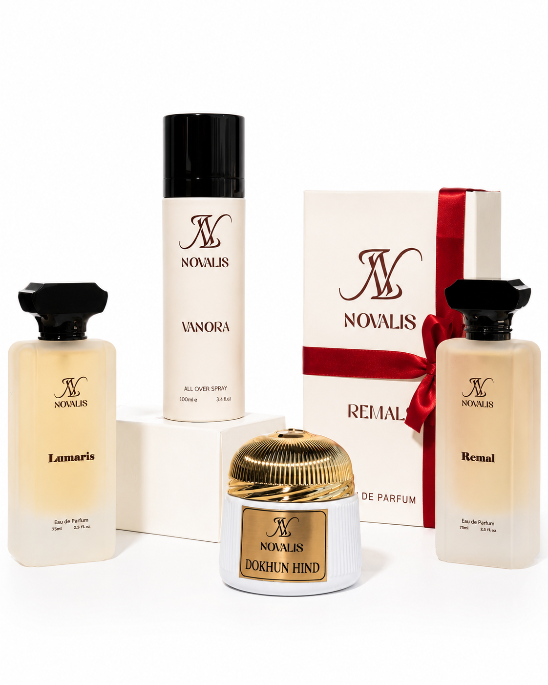 Novalis Desert Radiance Collection Exclusive Bundle with Lumaris, Remal, Vanora All Over Spray and Dokhun Hind